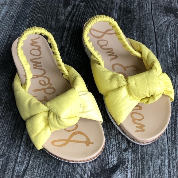 Sam Edelman Agatha Mini Yellow Knot Kids Sandals Size 13 - Picture 8 of 9